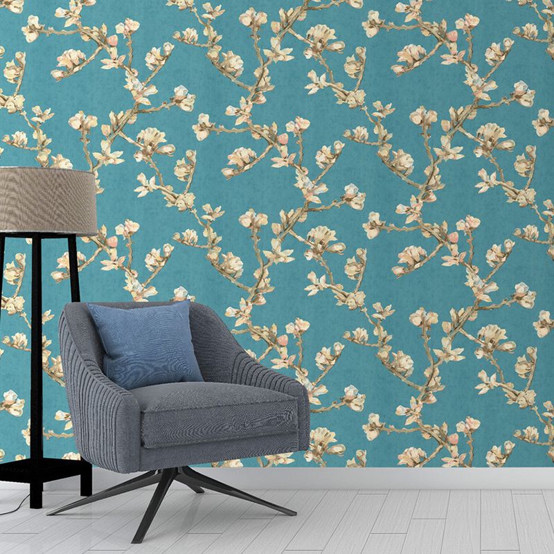 Green Floral Wallpaper 33-foot x 20.5-inch Vinyl Decorative Wall Covering