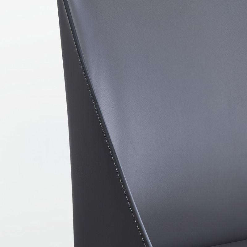 Chaise d'appoint industrielle pour la maison Chaise de salle à manger rembourrée en métal à dossier solide (Ensemble de 2)