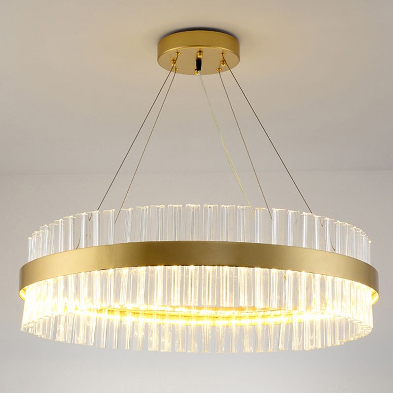 Lampada a sospensione rotonda in stile lussuoso leggero.