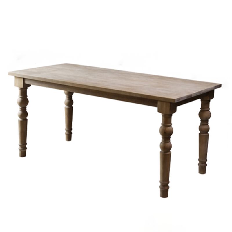 Mesa medieval moderna de madera de pino, mesa antigua rectangular para interiores con 4 patas