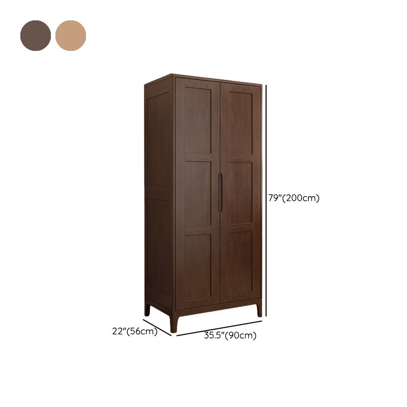 Modern Style Wardrobe Cabinet Wood Clothes Rail Wardrobe Armoire with Shelves