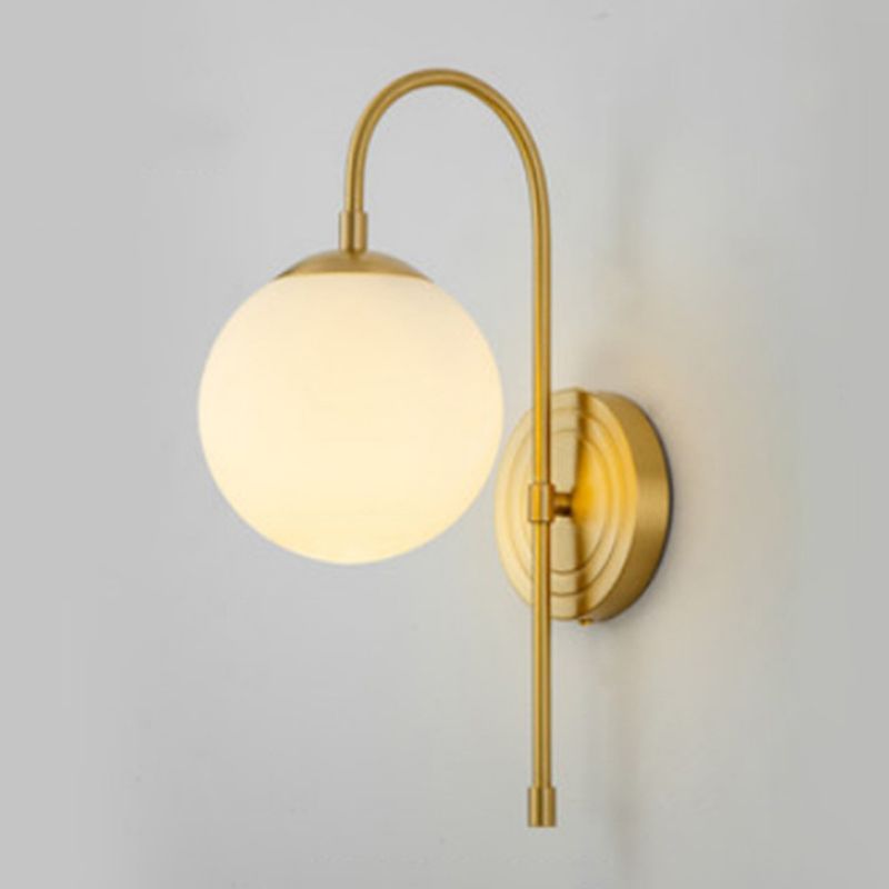 Nordic Style Copper Vanity Light Ball Shape Vanity Lamp for Shower Room