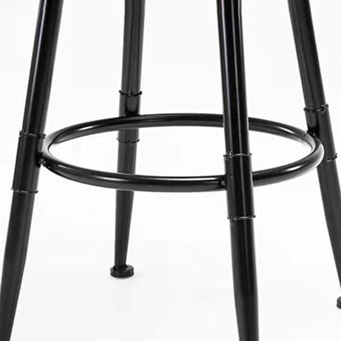 Industrial Style Bar Stool Iron Solid Wood Adjustable Restaurant Cafe Counter Stool