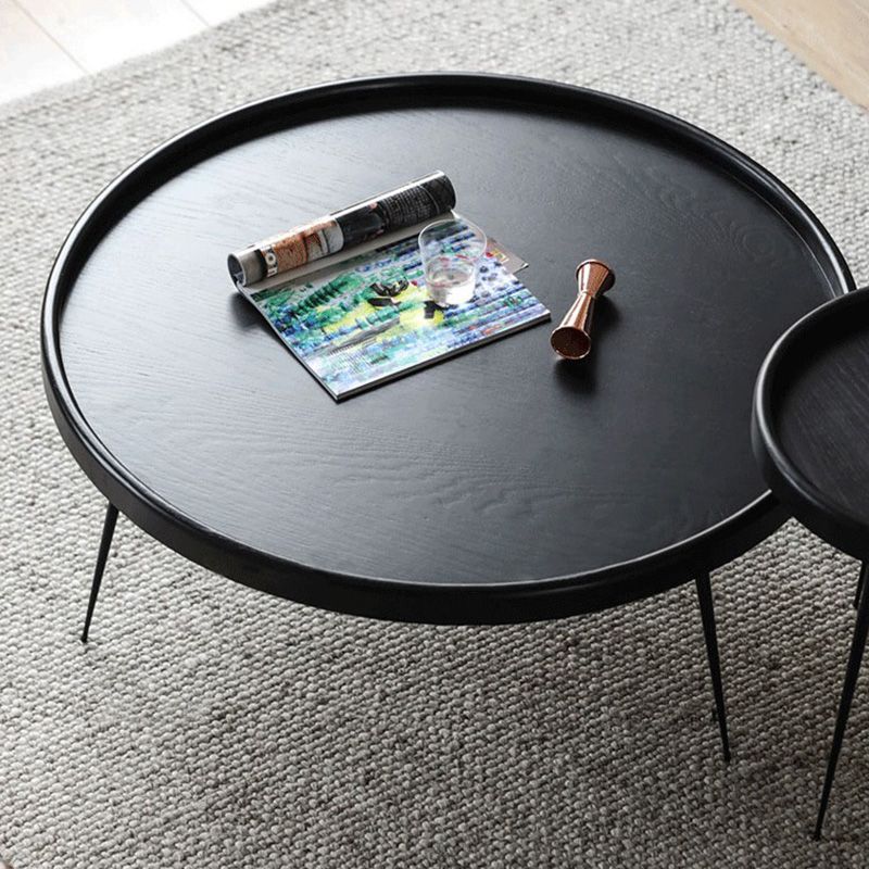 Modern Tray Top Coffee Table Round 3 Legs Coffee Table for Living Room