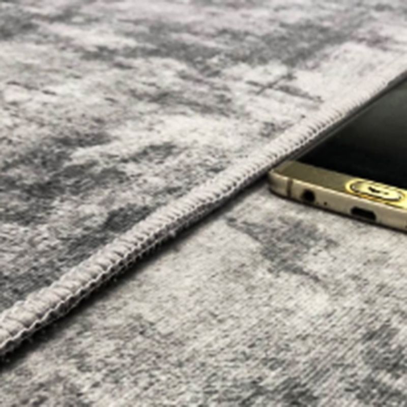 Navy Modern Area Carpet Geometric Pattern Polyester Area Rug Non-Slip Backing Rug for Living Room