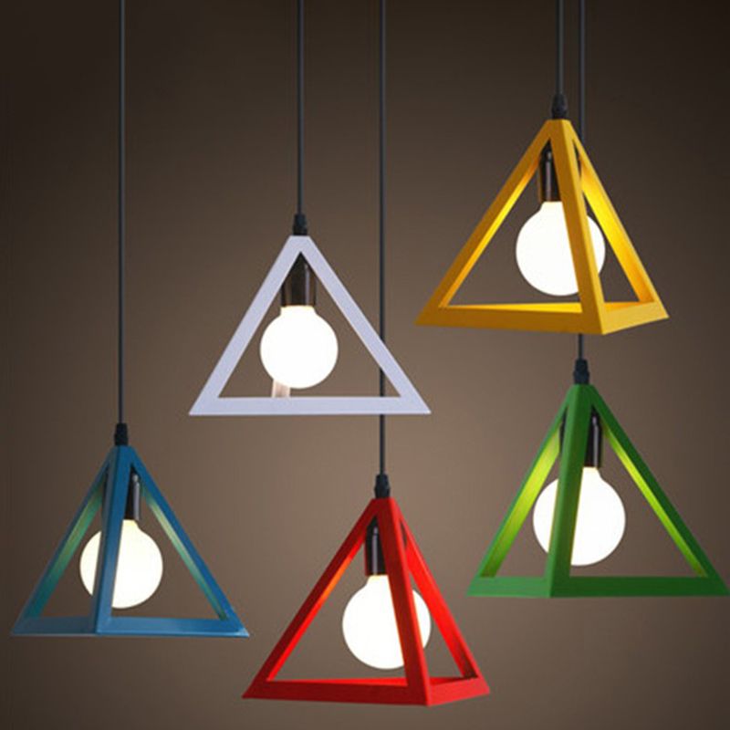 Metalen geometrische hanger verlichting Loft Style 1-Light Restaurant Hanging Lamp