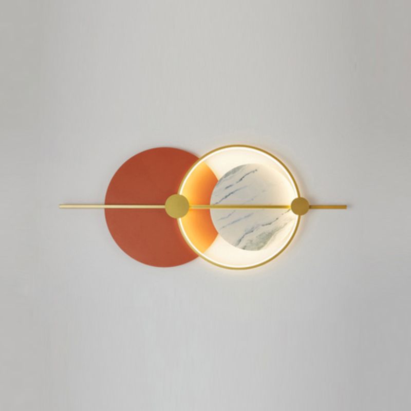 Living Room Background Wall Sconce Nordic Style Circular LED Mural Wall Light