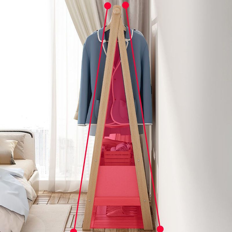 Wooden Open Wardrobe Modern Minimalist Bedroom Wardrobe Armoire