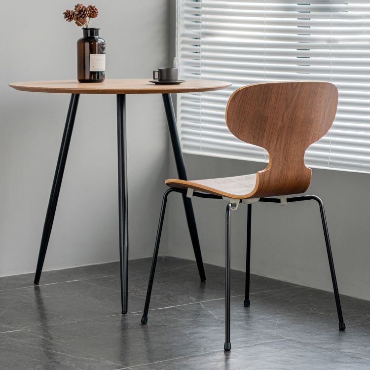 Chaises de salle à manger avec pieds en métal de Style industriel, chaises sans bras à dossier solide pour la maison