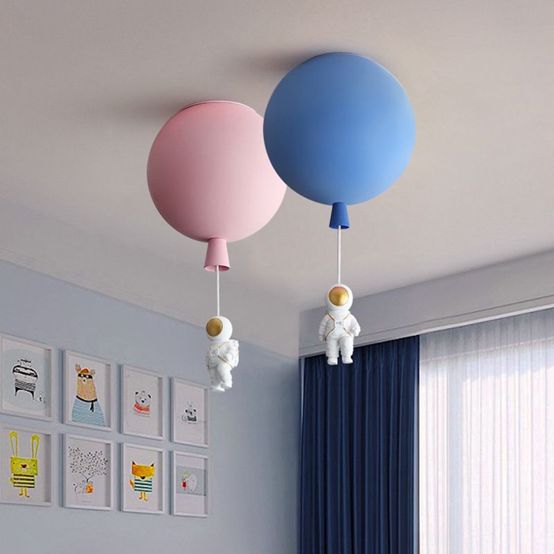 Ballon et astronaute lampe de plafond Enfants acryliques 1 Hier-chambre à coucher