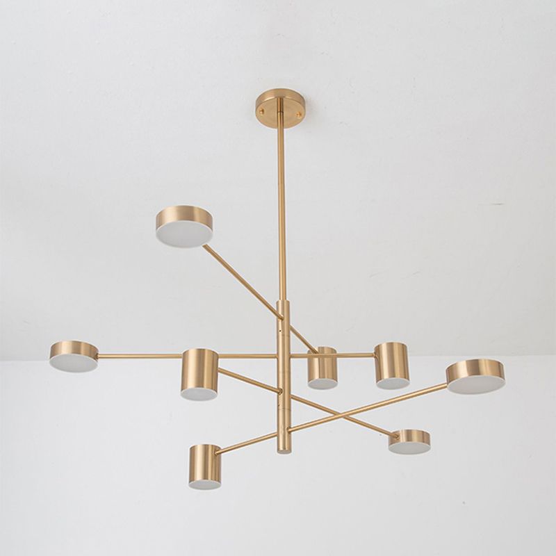 Contemporary Style Cylinder Shape Pendant Chandeliers Metal Hanging Light Fixtures