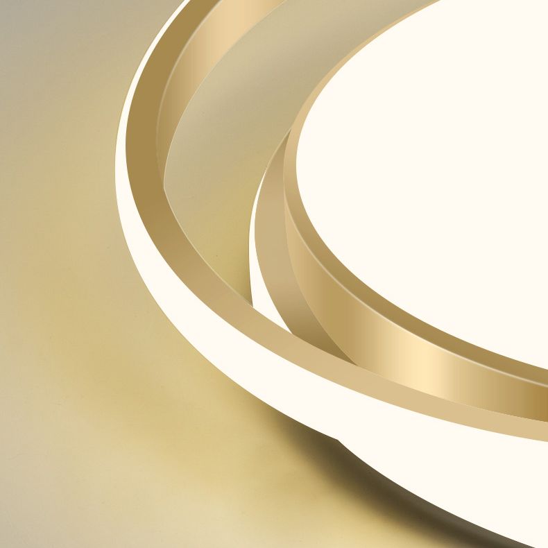 Round 1-Light LED Flush Light New Modern Acrylic Flush Mount Ceiling Light Fixtures for Bedroom