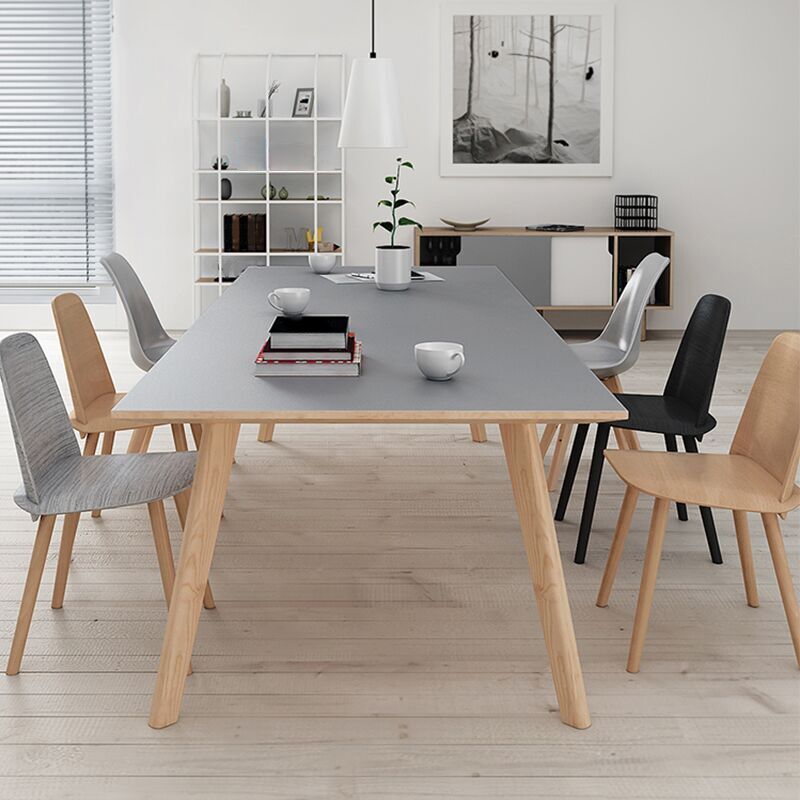 Rectángulo 4 patas muebles de madera sólida mesa de simplicidad para comedor