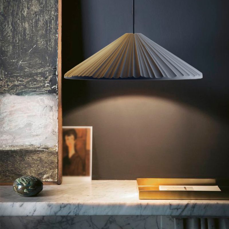 Forme du cône de ciment Lumières de suspension de macaron moderne 1 luminaire de support léger.