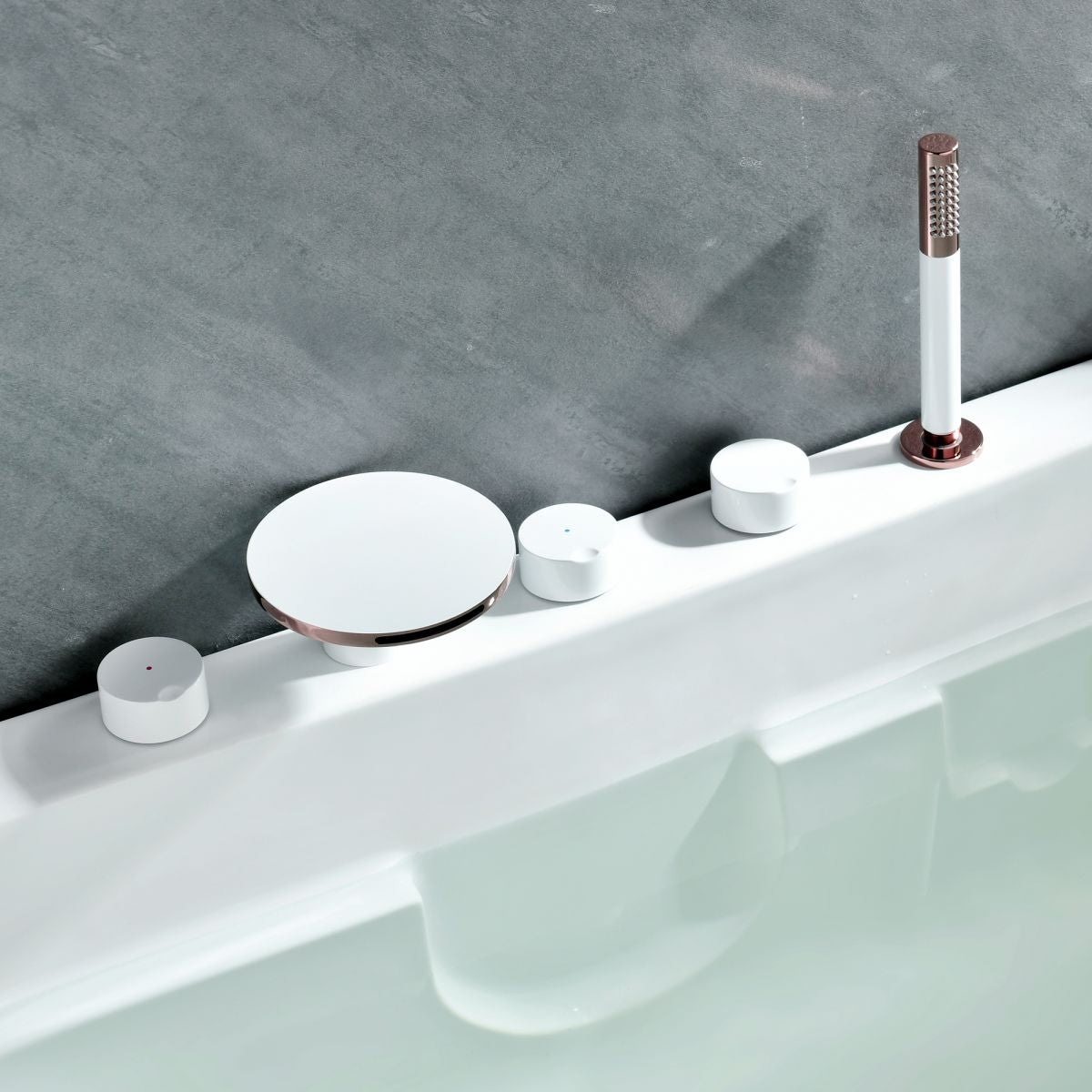Bathroom Faucet Flush Mount Waterfall Knob Handle Bathtub Faucet