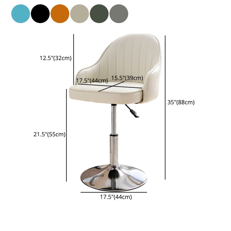Moderne verstellbare rotierbare Counterhocker Steel Cassier Barhocker mit Lederkissen