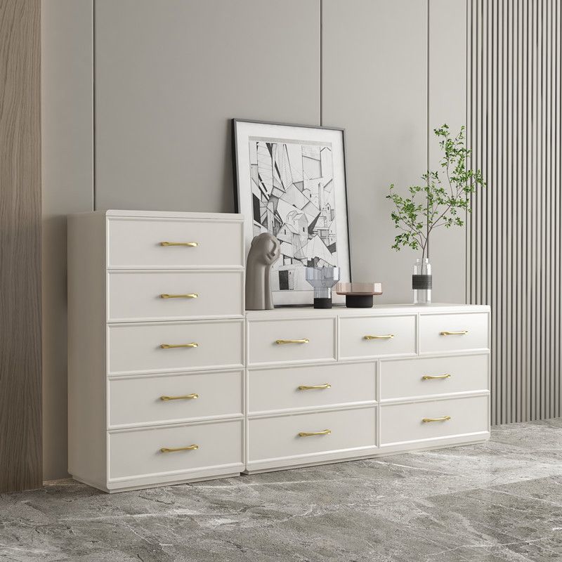 Contemporary Glam Storage Chest Birch Vertical Storage Chest Dresser for Bedroom