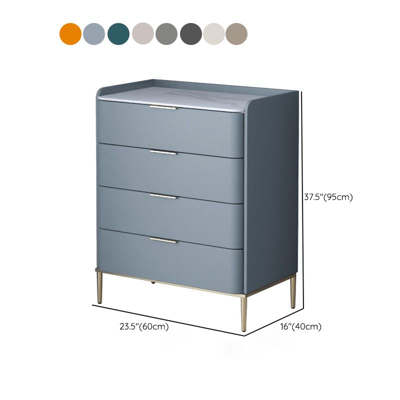 Vertical Glam Stone Storage Chest Bedroom Chest with Drawers