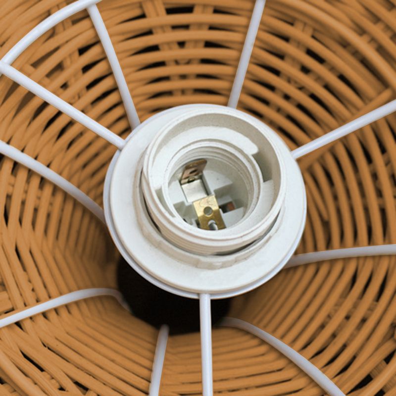 Luce a soffitto appeso Asia Rattan a 1 lutto Light Light a sospensione Luce