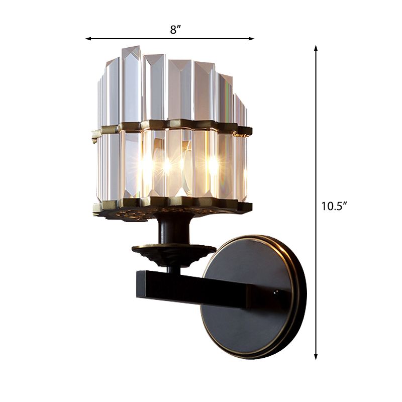 K9 Crystal Mur Mince Lampe Contemporain Style Metal 1 Light Light Wall Lightture pour le salon