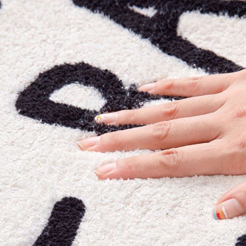 Modern Floral Print Rug Polyster Rug Stain Resistant Indoor Rug for Living Room