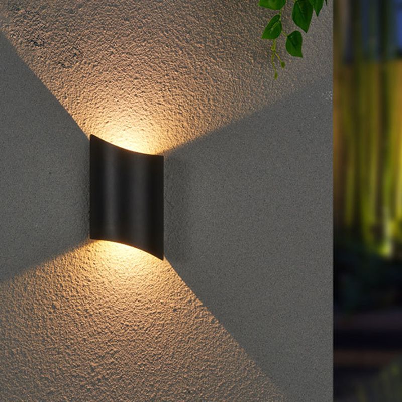 Curva de aluminio lavadora de pared aplastante minimalista de 2 luces LED MULL MUNTA MONTADA PARA PUERTA