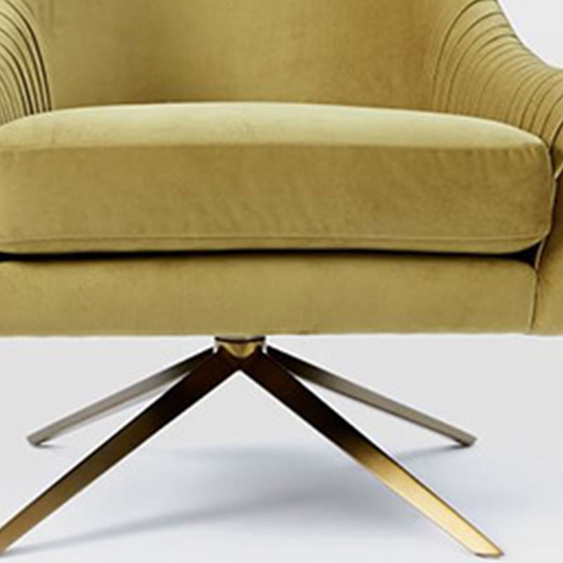 Velvet Arm Chair 29.52" L x 32.67" W x 33.46" H Swivel Accent Armchair