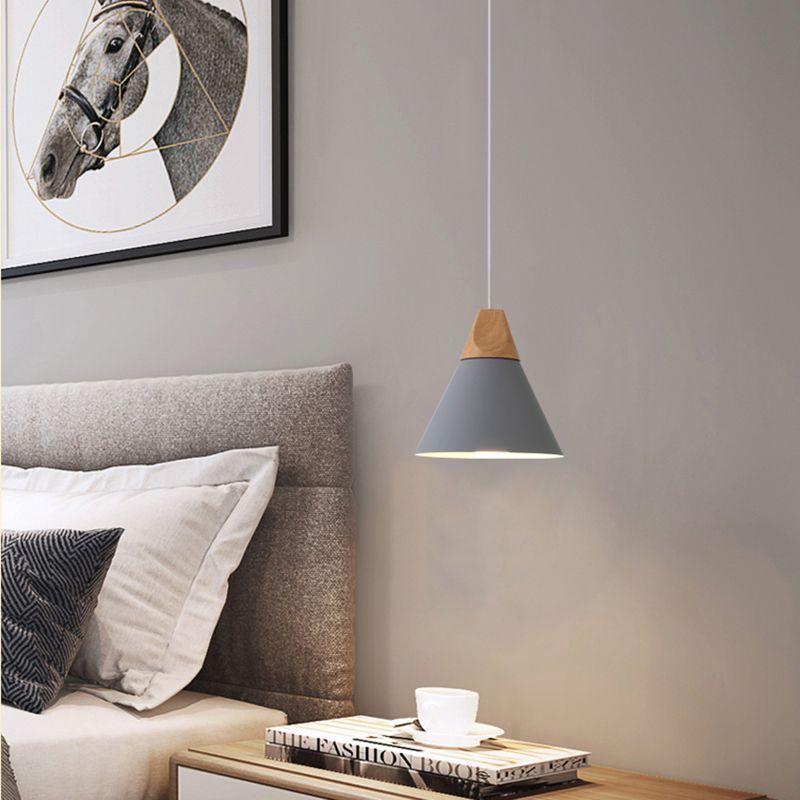 Macaroon Modern Hanging Lamps Aluminum Shade Pendant Lighting Fixtures