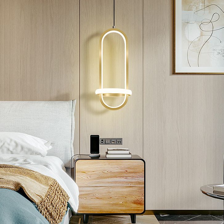 Runde Form LED -Anhängerlampe moderne minimalistische Metallhanglampe für Esstisch