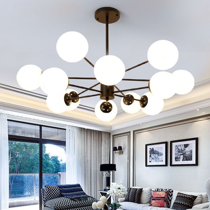 Luz de lámpara LED de metal de estilo múltiple de múltiples anillos de un solo nivel