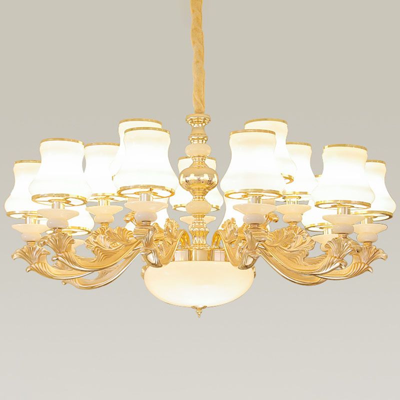 Lampada lampada a lampada svasata nordica Milky Living Soggiorno Appesi Luce in oro in oro