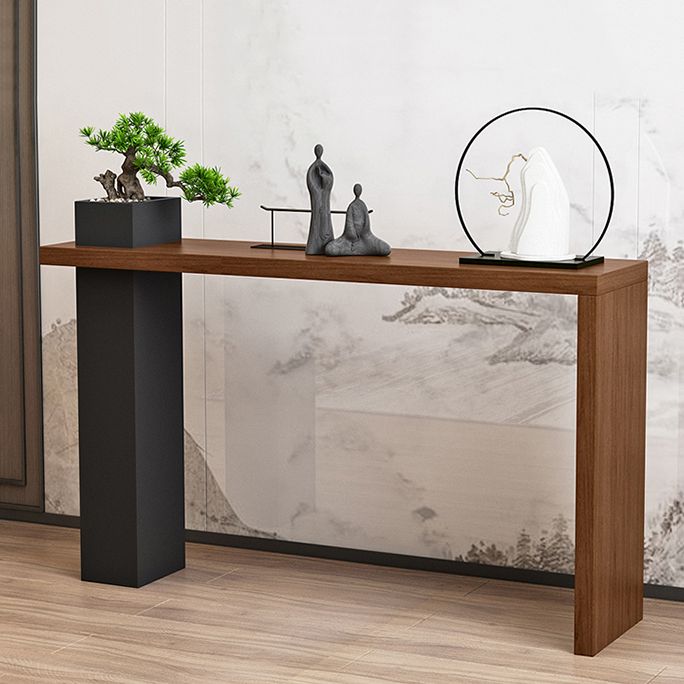 Solid Wood Rectangle Console Table 33.46-inch Tall Accent Table for Hall