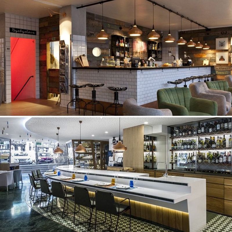 Schlafzimmer Anhänger Leuchte moderne Kupfer hängende Lichtkit mit Tränen Metallschatten