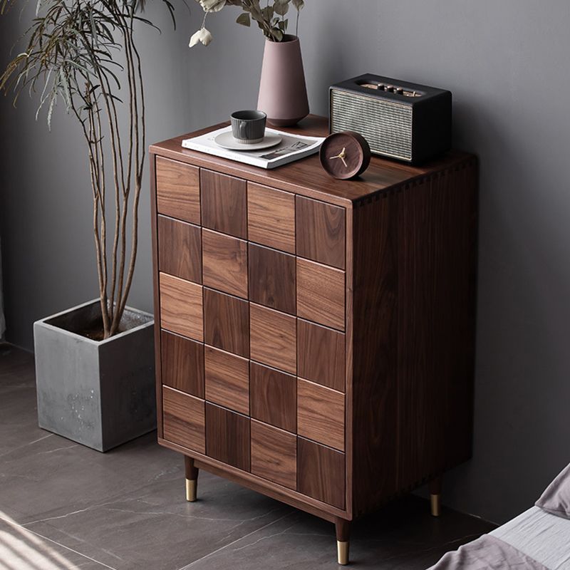 37.40" Tall Wood Accent Cabinet 5-Drawer Rectangular Accent Chest