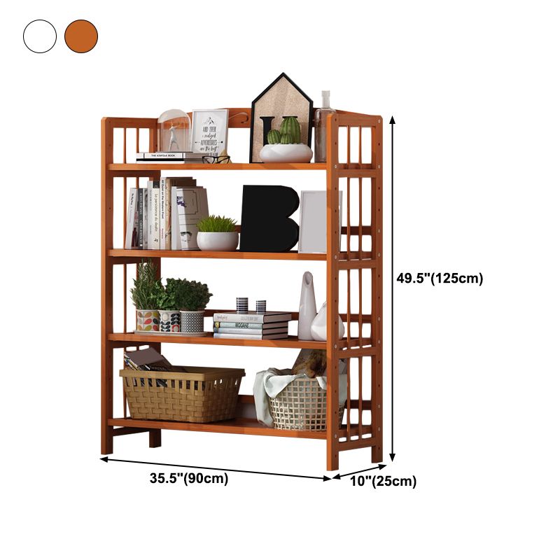 Contemporary Manufactured Wood Etagere Bookshelf Vertical Open Bookcase