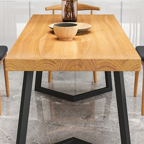 Industrial Natural Dining Set Rectangle 1/2/4/5/6/7 Pieces Dinette Set