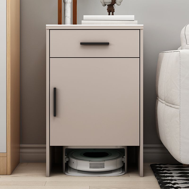 Modern Stone Top Accent Cabinet with Drawer Storage Cabinet 18.9" Long