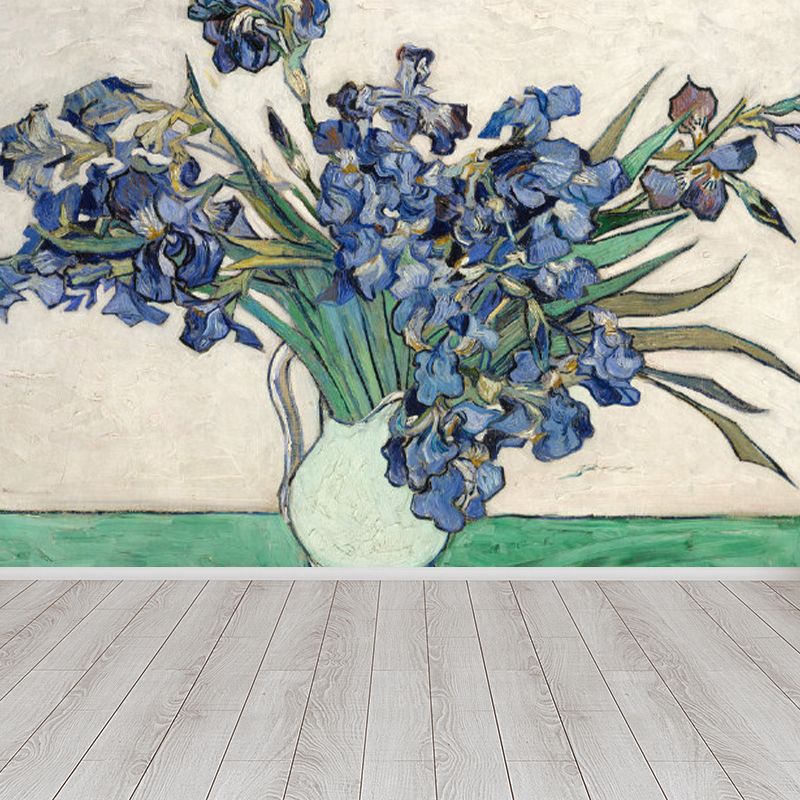 Whole Flower Potting Mural Wallpaper for Wall Decor Contemporary Girls Room Wall Art