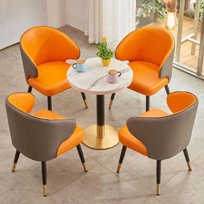 23.6-inch Traditional Luxury Table Dining Metal Pedestal Table