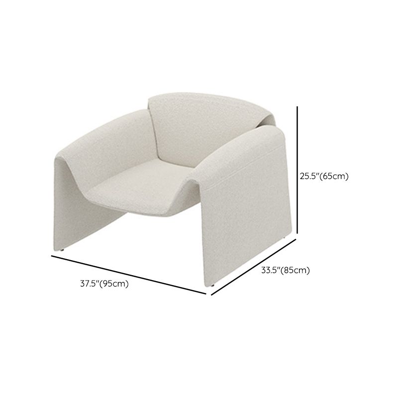 Modern fabric Curved Sofa Armless Sofa with 2 Pillows for Living Room