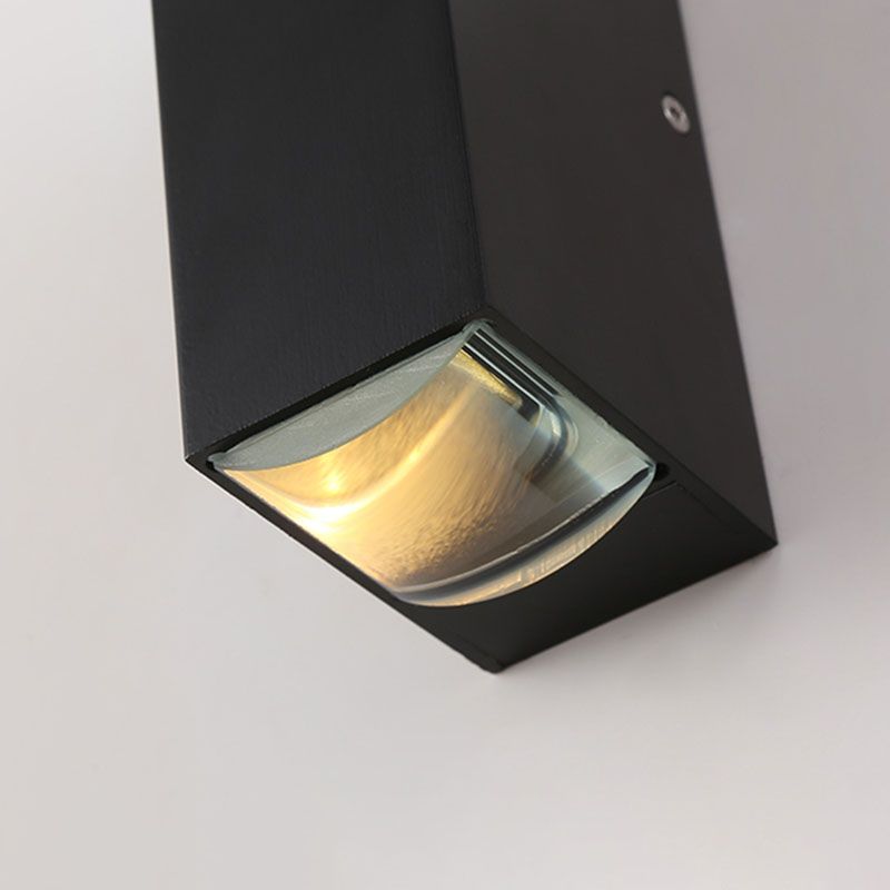 Mur mural à LED extérieur concis moderne Aluminium RECTANGULAIRE LAMPE MUR DE MUT
