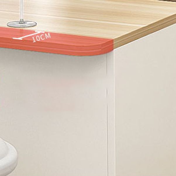 Modern Indoor Bar Stool Table Faux Wood Rectangle Counter Table