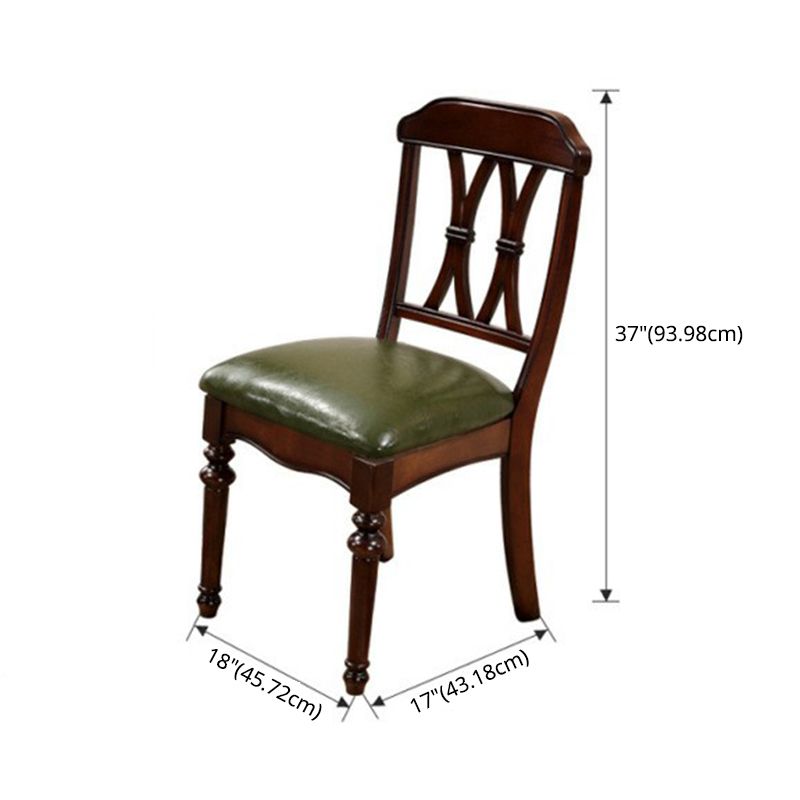 Ensemble de salle à manger traditionnelle en bois massif avec table à manger à table rectangle meubles
