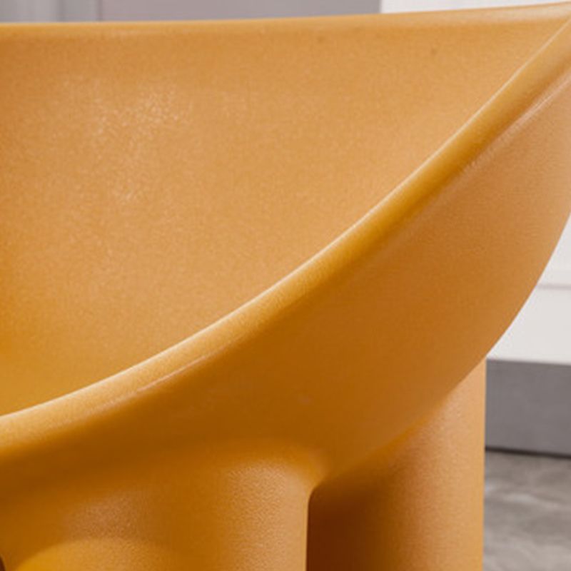 Four Leg Papasan Chair Armless Accent Chair with Fixed Back for Licing Room