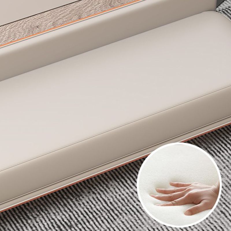 Modern Style Cushioned Seating Bench Rectangle Entryway and Bedroom Bench