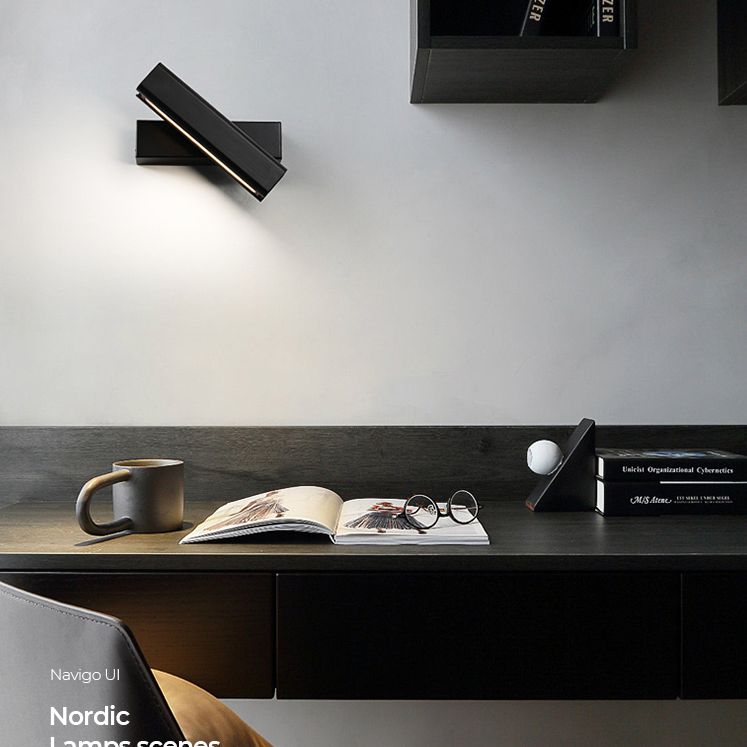 LED MODERNO LED ROTATABLE DEL ALUMINIO DEL ALUMINIO RECTANGULA LUMINACIÓN CON SOMBRA ACRYLIC