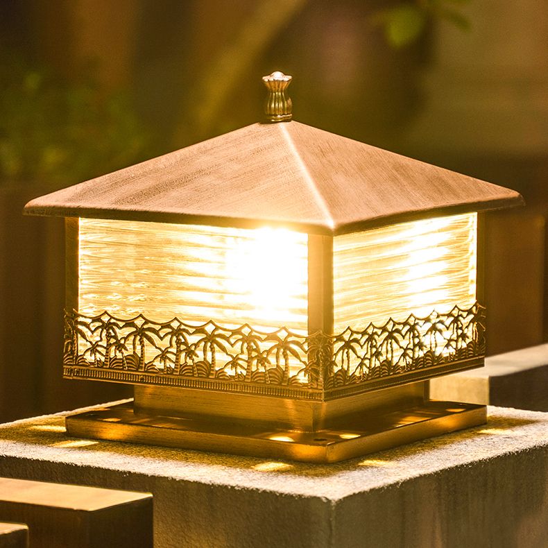Modern Pillar Light Creative LED Solar Lighting Fixture for Garden