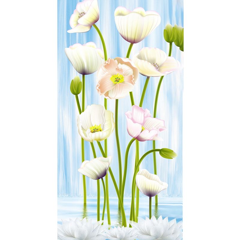 Various Floral Printed Mural Wallpaper Contemporary Non-Woven Fabric Wall Covering