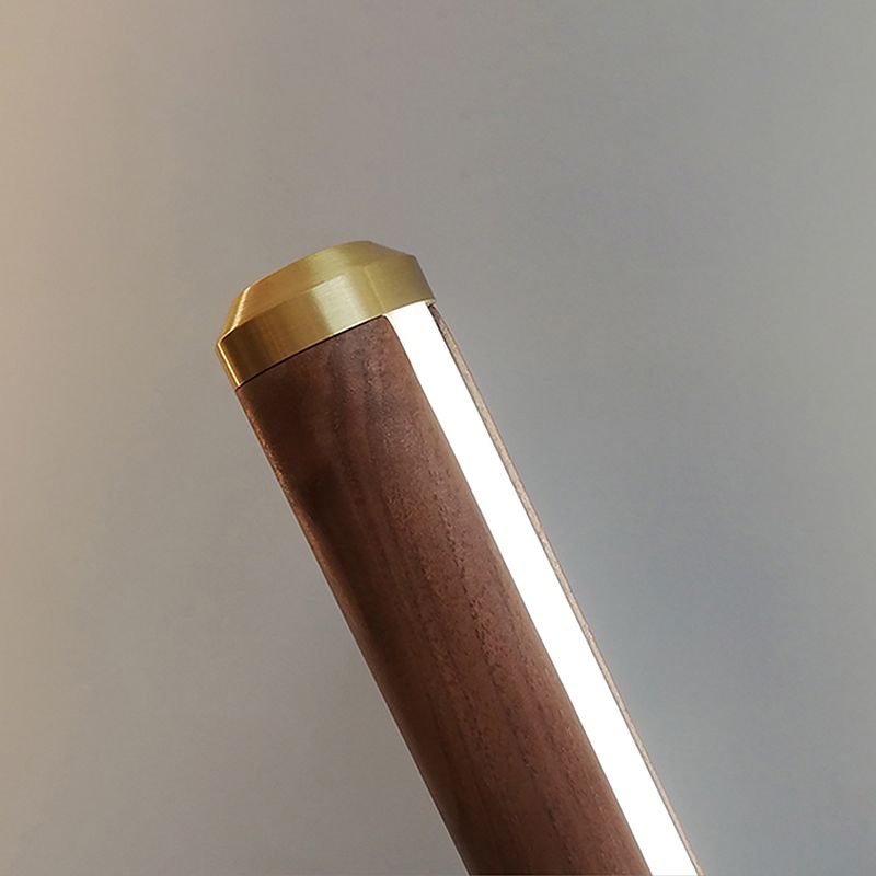 Lampada da parete a parete in legno contemporanea a 1 luci a parete a parete lineare per camera da letto