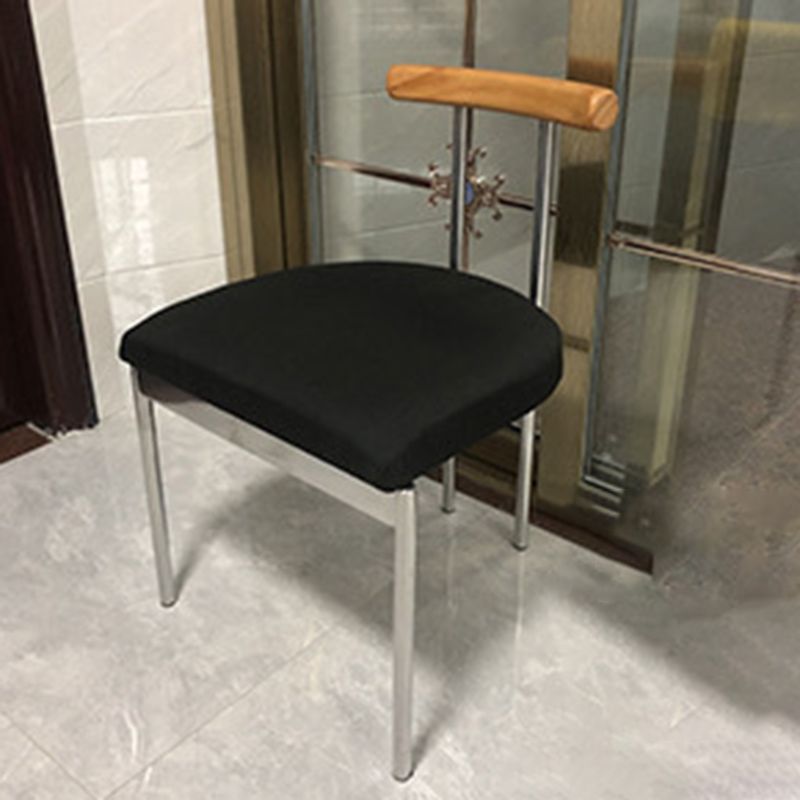 Chaise latérale de salle à manger industrielle en métal, finition mate, chaise latérale arrière avec échelle